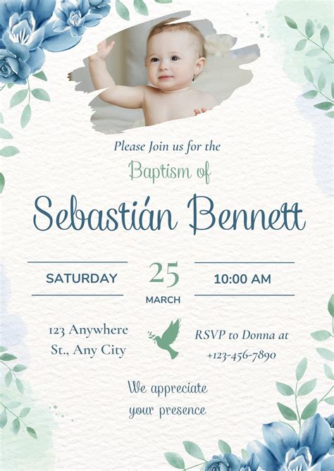 create free baptism announcement|Baptism .